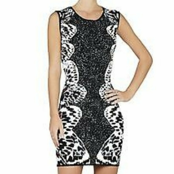 BCBGmaxAzria Sleeveless Bodycon Mini Dress Sz XS Black - Picture 1 of 8